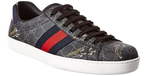 gucci black tiger ace sneaker|Gucci tiger sneakers high.